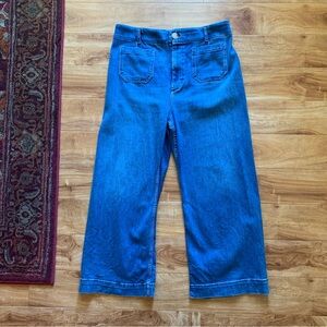 Maeve The Colette cropped wide leg jeans size 32